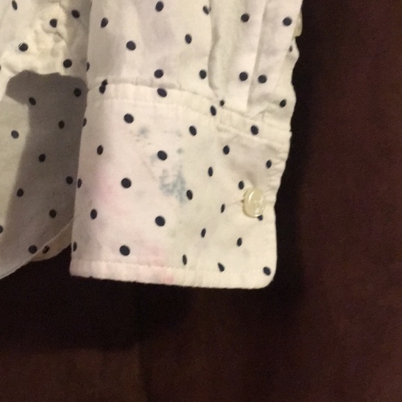 J Crew polka dot button front shirt - Picture 6 of 7
